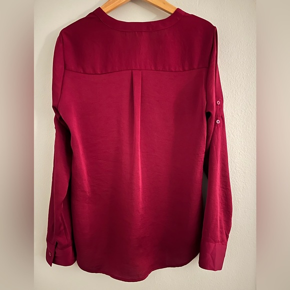 Rich Berry Popover Blouse - Picture 3 of 3